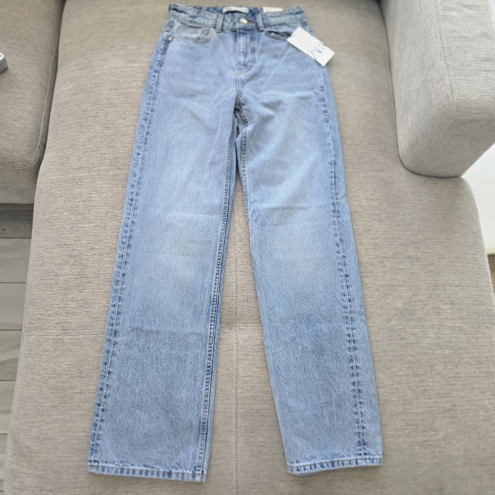 Zara High Rise Women's Jeans - Light Blue